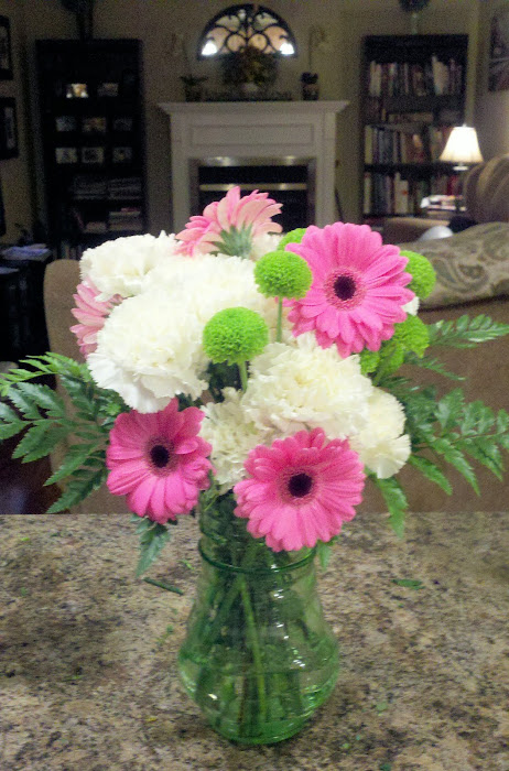 Hot Pink Gerbers White Carnations