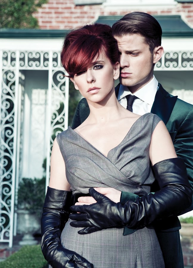 Jennifer Love Hewitt hugged by a man in a photo from 2012 Miami Living magazine