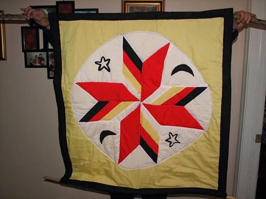 AUDREY's WALL HANGING....an eight point star quilt