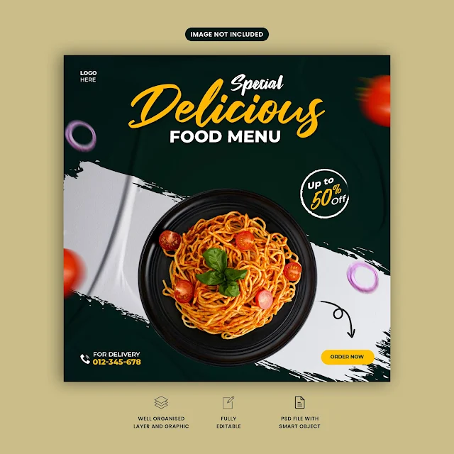 Food Menu Social Media Post Free Download