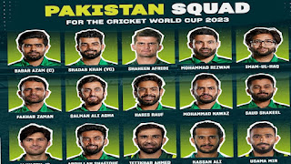 pakistan squad for world cup 2023