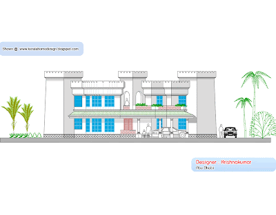 Kerala Villa Elevation - 3600 square feet