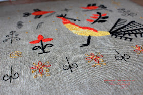 Мезенская роспись в вышивке Павлин Блог Вся палитра впечатлений Вышивка крестом Дизайн Олеси Новожиловой