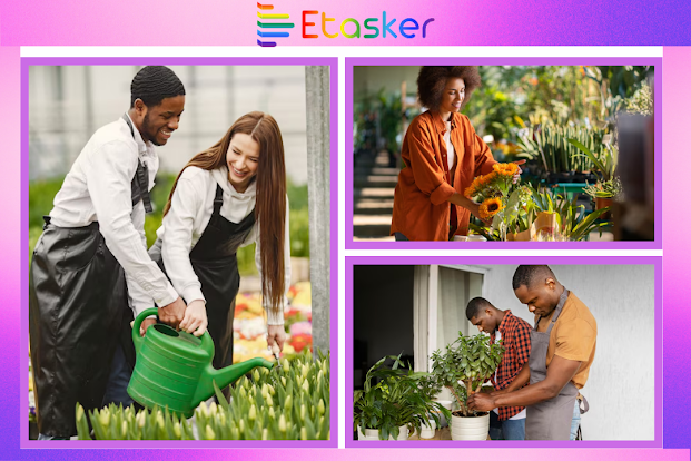 A beautifully landscaped garden with vibrant flowers and neatly trimmed bushes, representing the best gardening services near me in South Africa.