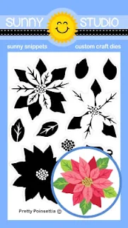 Sunny Studio Stamps: Introducing Pretty Poinsettia 3x4 Clear Photopolymer Stamps