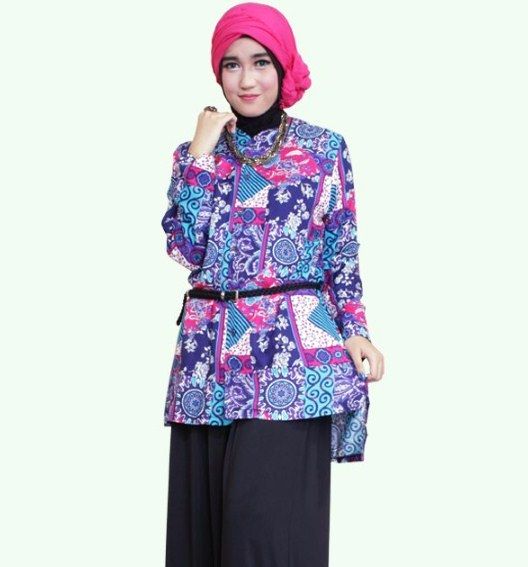  25 model baju batik atasan untuk wanita muslimah modern 