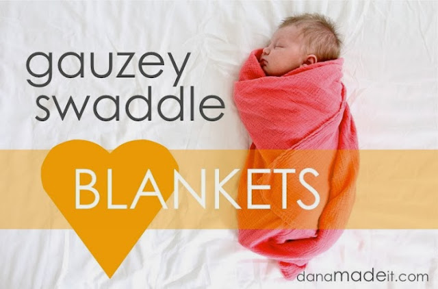 Swaddle Blanket DIY, Gauze cotton swaddle Blanket