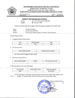 Contoh Formulir Surat Keterangan Fiskal Contoh Surat