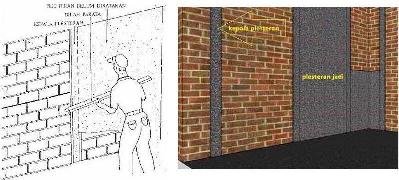 Langkah Mudah Membuat Kepala Plesteran  Dinding  Pengadaan 