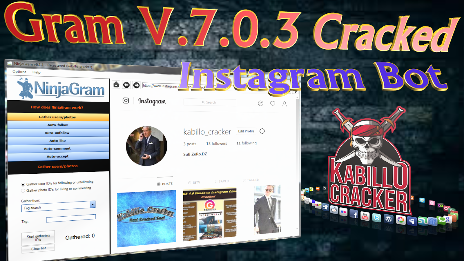 get ninja gram v 7 0 3 cracked instagram bot free download - bot follow unfollow instagram gratis