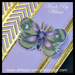 Kleurenkaartenteam, Mauve, Goud, Gold, Vlinders, Butterflies, Stof, Fabric, Label, Tag, Felicitatie, Congrats, Papicolor, Crealies, All4You, ALL4YOU,