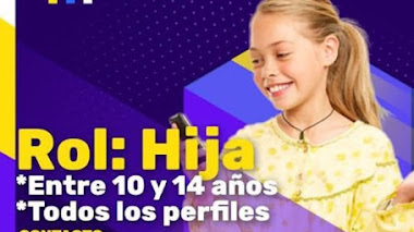 CASTING en BS AS: Se busca para PUBLICIDAD - ROL PAPÁ / MAMÁ entre 30/50 años y ROL HIJA entre los 10 y 14 años 