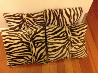  Faux Fur Zebra Pillow