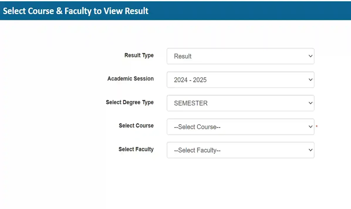 GU Portal Results