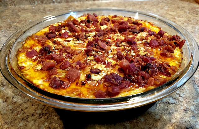 Captain Rodney Cheese Bake in a glass pie pan