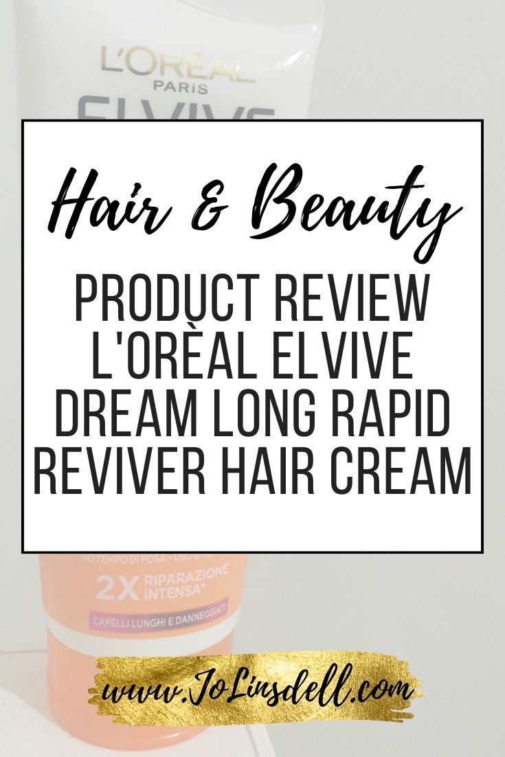 Product Review L'Orèal Elvive Dream Long Rapid Reviver Hair Cream