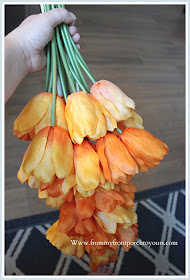 Carrot Tulip Wreath-Tulip Bundles-Orange-Tutorial-Spring Decor-Spring Porch-From My Front Porch To Yours