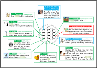 3 HEXACROSSWORDS (English)