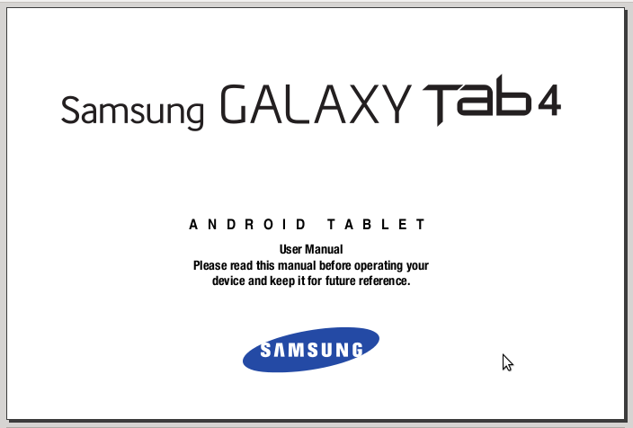 samsung galaxy tab 4 manual pdf download