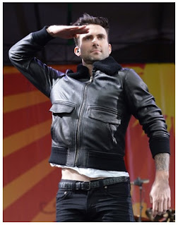 Gambar Jaket Kulit Adam Levine Model Bomber