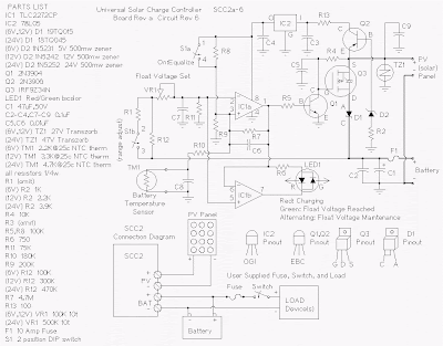 10 Amp Solar Charge Controller Circuit Diagram