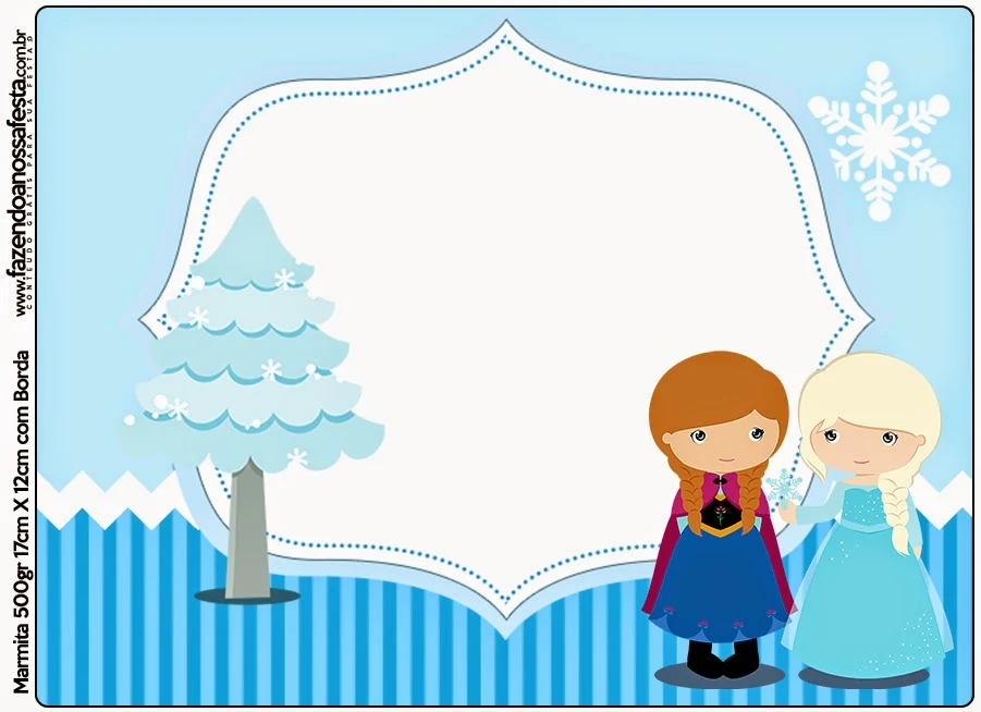 Frozen Baby Blue Christmas Free Printable labels.