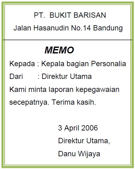 Pengertian dan Contoh Memo (Pesan Singkat) serta Cara 