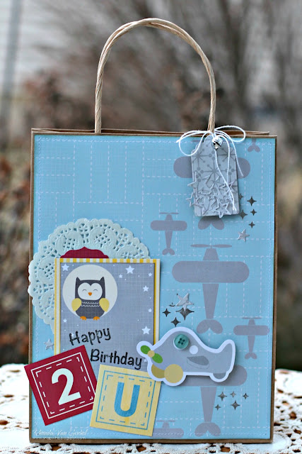 Birthday Gift Bag featuring Toy Box and Twinkle Twinkle Dies by BoBunny designed by Rhonda Van Ginkel