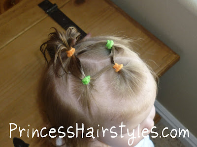 baby hairstyle using elastics