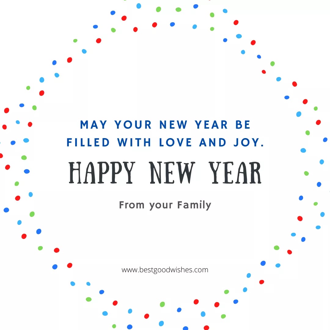 New year messages for friends and family