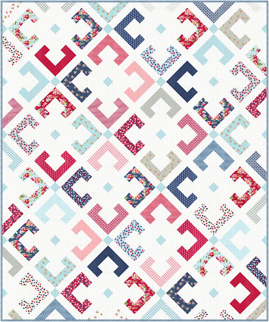 Ophelia quilt pattern in Berry Basket fabric by April Rosenthal for Moda Fabrics