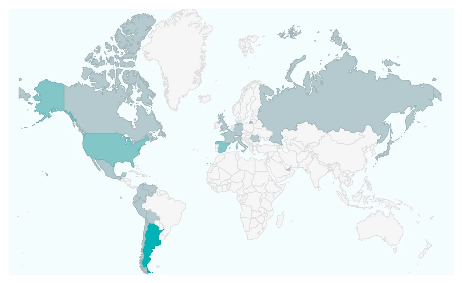 Etechix mapa mundial de tráfico de usuarios