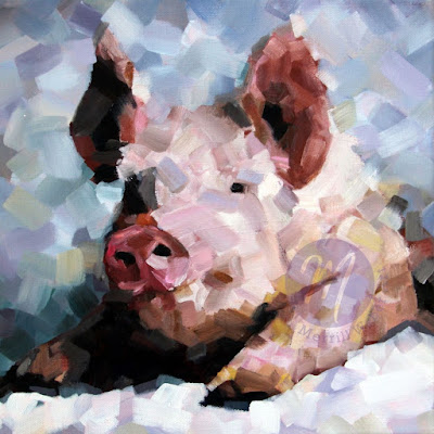 henri-the-pig-oil-painting-by-merrill-weber