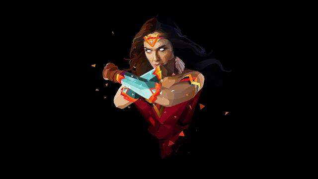 Wonder Woman Minimal Creative and Graphics wallpaper. Click on the image above to download for HD, Widescreen, Ultra HD desktop monitors, Android, Apple iPhone mobiles, tablets.