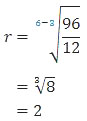 Cara mencari Rasio deret geometri dengan U3=12 dan U6=96