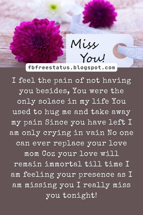 Missing You Messages for Mother