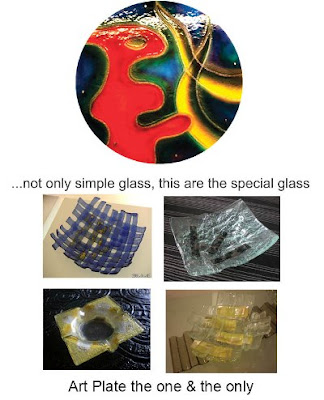 Glass art plate