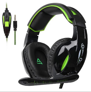 SUPSOO G813 Xbox One Headset PS4 Gaming Headset Gaming Over Ear Headphones with Xbox one Mic LED Lights Noise-canceling Microphone for PS4, PS4 PRO, Xbox One, Xbox One S,Laptop Mac Tablet Smartphone