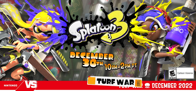 Nintendo NintendoVS Splatoon 3 Turf War December 2022 tournament competition Battlefy key art Inklings