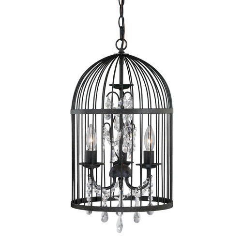 Menard's Patriot Lighting Victoria 3-Light Caffe Patina Chandelier birdcage