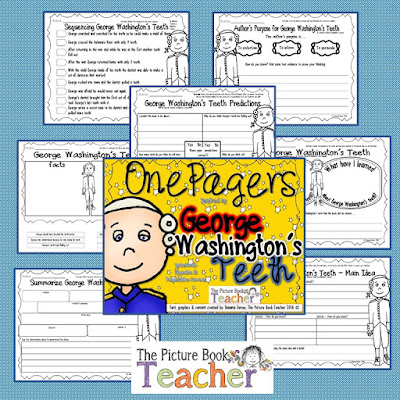 One Pager activities for the book George Washington's Teeth.