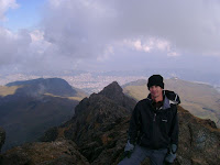 The summit of Pichincha with Quito in the background..