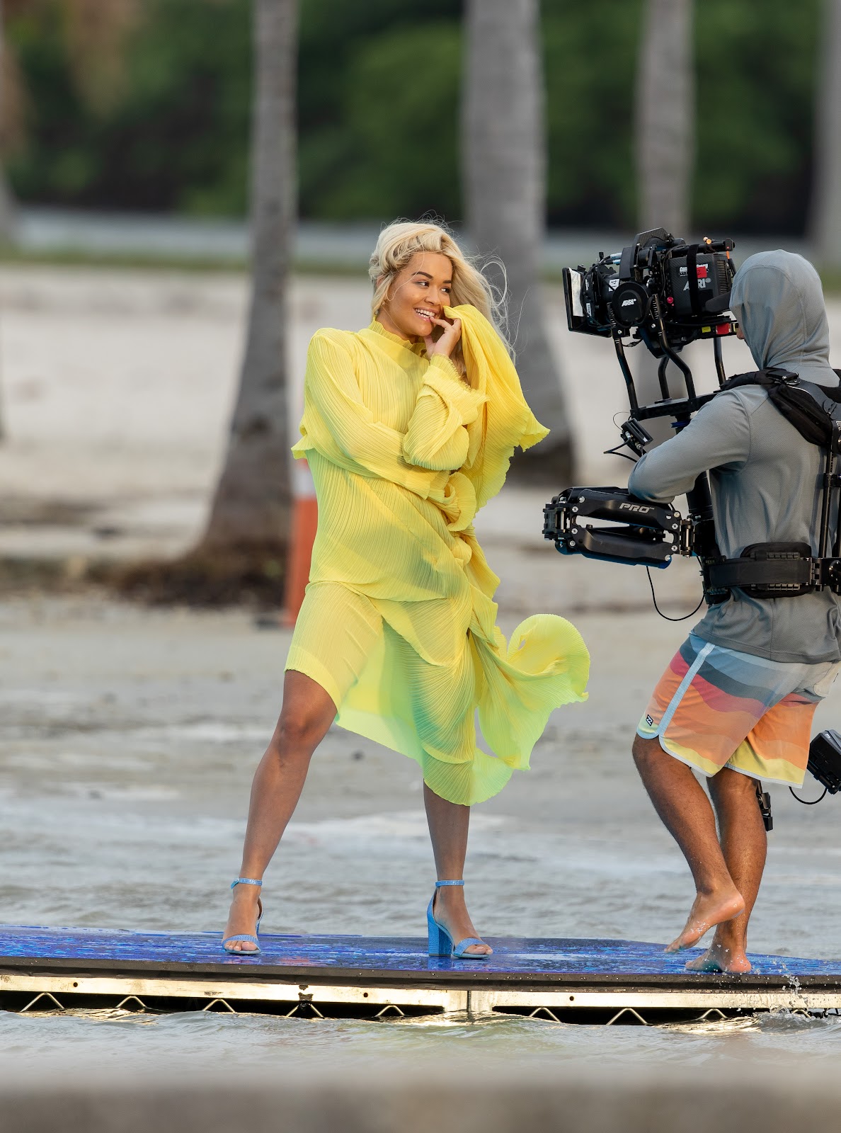 Rita Ora Ass And Cameltoe While Shooting A Music Video In Miami.