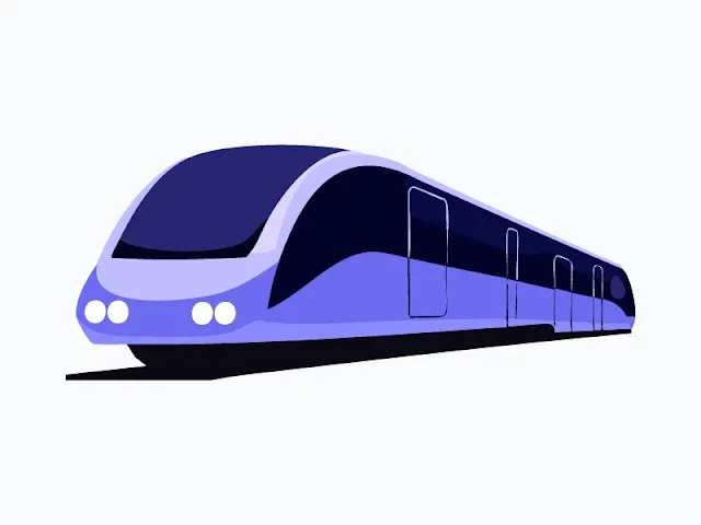 bullet-train-minimal-vector-art
