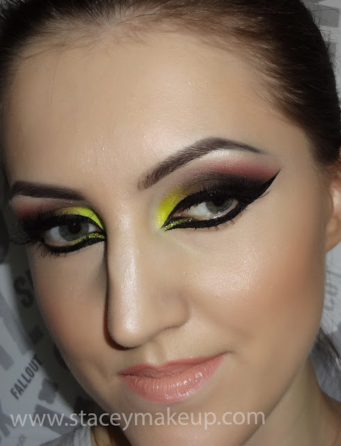 red yellow black arabic makeup