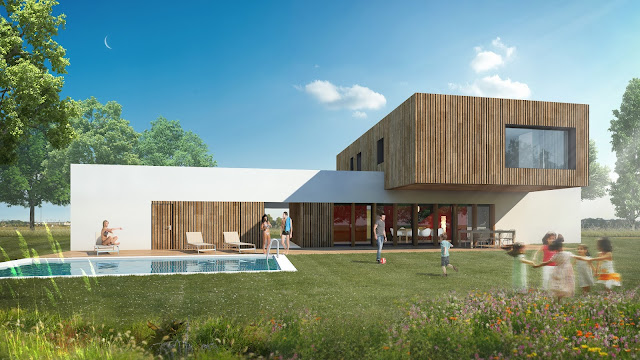 Perspective 3D - villa d'architecte