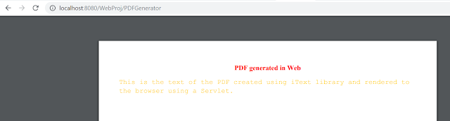 rendering PDF in web application