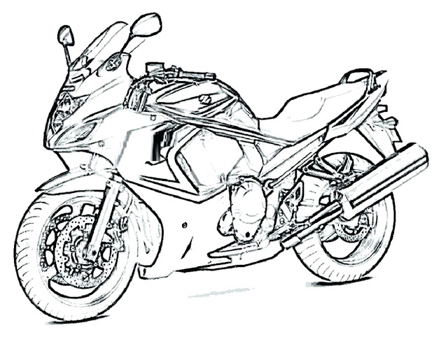 Motor Bike coloring pages