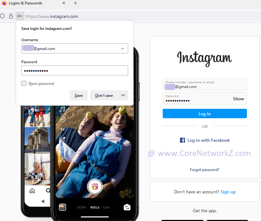 See the Instagram password of your friend from the Firefox browser.