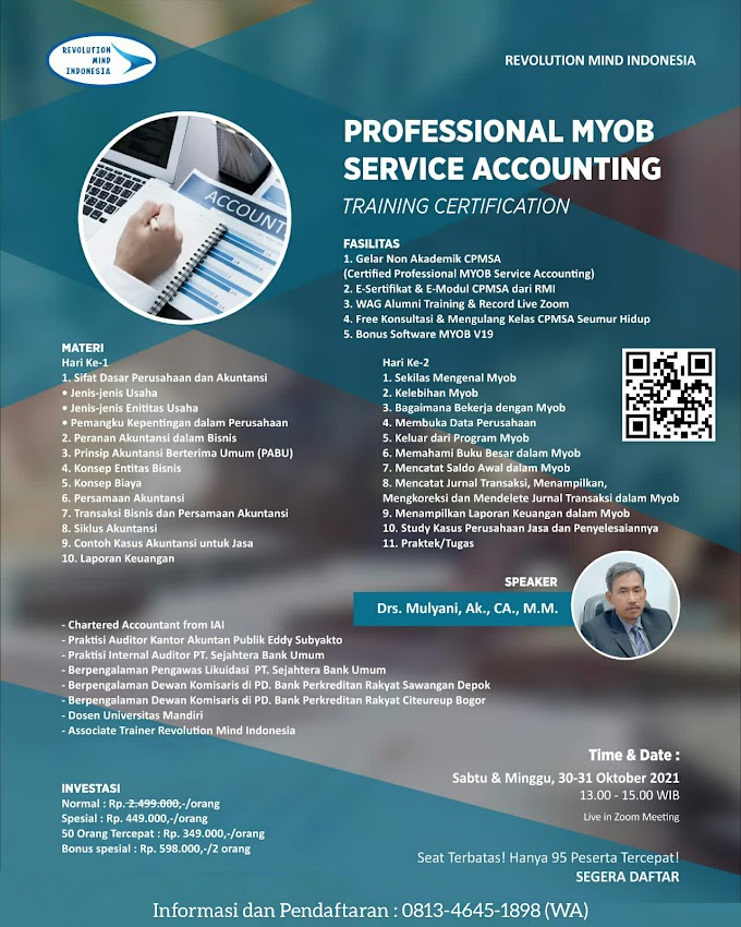 Gelar Non Akademik Certified Professional MYOB Service Accounting